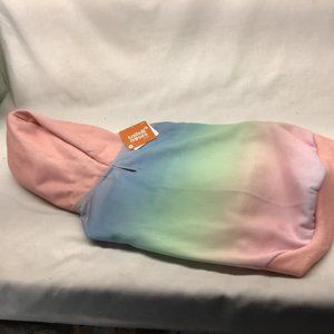 Rainbow Dog Hoodie Sweatshirt Easter Spring Light Fleece Pet Clothes Jacket